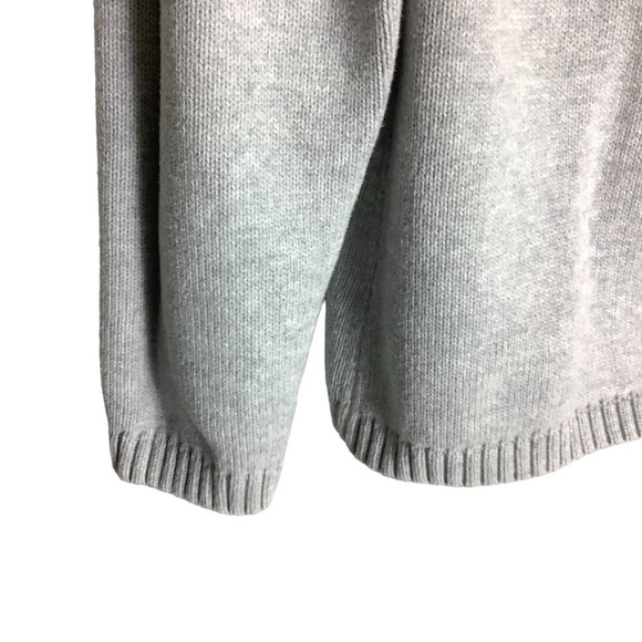 Talbots Chunky Knit Infinity Sweater Light Gray Large - Picture 5 of 9